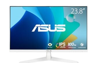 ASUS VY249HF-W Monitor Eye Care Gaming da 24” pollici (23.8), FHD (1920 x 1080), 100Hz, IPS, SmoothMotion, Tempo di Risposta 1ms (MPRT), Adaptive Sync, Filtro Luci Blu, Antisfarfallio, Bianco