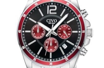 CIVO Orologio Uomo Cronografo Acciaio: Quartz Design Classico Quadrante Chiaro – Regalo Fratello Amico Sport Ufficio