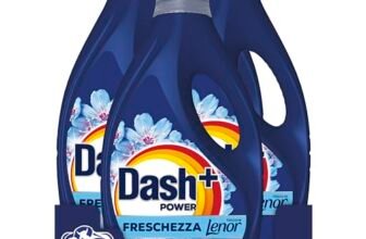 Dash Power Detersivo Liquido Lavatrice, 140 Lavaggi (4×35), Freschezza Di Lenor, Risveglio Primaverile, rimuove addirittura gli odori di sudore vecchi di 7 giorni, per una pulizia impeccabile