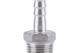 Connettore Portagomma in Acciaio Inossidabile Portagomma Raccordo Filettato maschio Tubo Raccordo Portagomma BSP 1/8 “~ 3/4″(1/2 * 10mm)