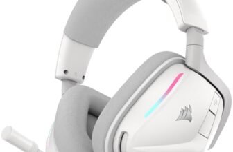 Corsair VOID v2 Cuffie da Gioco Wireless con Bluetooth per PC, PS5, PS4, Switch e Dispositivi Mobili – Dolby Atmos, Batteria da 70 Ore, Dual Wireless, Ricarica Rapida – Bianco