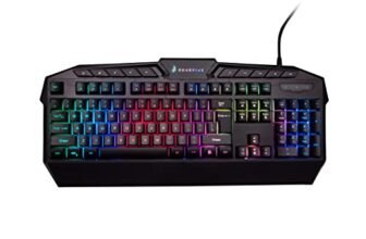 Surefire Tastiera da gaming KingPin – Gaming Multimedia Keyboard – Retroilluminazione LED – Tastiera RGB – Cavo USB – 25 tasti anti-ghosting – Layout inglese QWERTY I powered by Verbatim