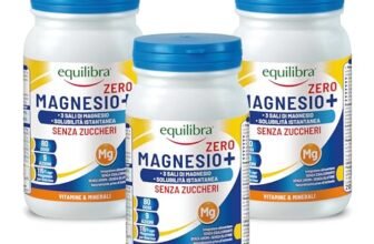 Equilibra, Magnesio+ Zero, Integratore Magnesio, Barattolo 200g Tripack, Magnesio Carbonato, Bisglicinato e Pidolato, Solubilità Istantanea, Riduzione Stanchezza e Affaticamento, Senza Glutine e Aromi