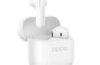 OPPO Enco Buds3 Auricolari True Wireless, 42h di Autonomia, Driver Dinamico da 12.4mm, BT 5.4, Controlli Touch, Cancellazione rumore passiva, Android e iOS, IP55, [Versione Italiana], Bianco