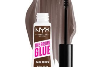 NYX Professional Makeup Gel Sopracciglia Brow Glue, Istantaneo, Per un Look Laminato, The Brow Glue, Dark Brown