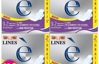 LINES È LUNGO con ali, Pacco scorta da 44 assorbenti per ciclo mestruale, l’unico con struttura in Lactifless, Il LINES più assorbente e più flessibile, con Odor Protection
