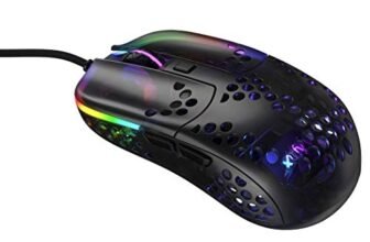 Xtrfy MZ1, Mouse da Gioco Con Filo Ultraleggero, Sensore Pixart 3389 all’Avanguardia, Forma Esclusiva per un Puntamento Ottimale, Illuminazione RGB regolabile, Zy’s Rail Edition