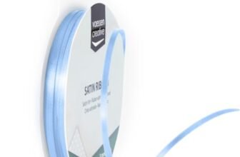 Vaessen Creative Ribbon Lyon Wired Nastro di Raso, Blu (Chiaro), 3 mm x 10 m