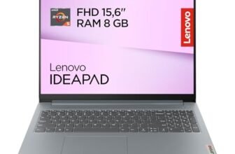 Lenovo IdeaPad Slim 3 Notebook 15.6” FHD (1920×1080), AMD Ryzen 5 7520U, RAM 8GB, 512GB SSD, Windows 11 Home, WiFi 6 – Arctic Grey