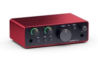 Focusrite Scarlett Solo (4° gen.), interfaccia audio USB per chitarristi, cantanti o produttori – Registrazioni professionali ad alta fedeltà e tutto il software necessario