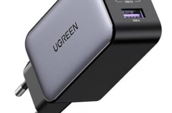 UGREEN Nexode 65W Caricatore USB C, 3 Porte di Ricarica Rapida, Compatibile con MacBook Air, iPhone 17 Pro Max Air/Serie 16-12, iPad, Samsung Galaxy S25/ S23/ S22, Google Pixel