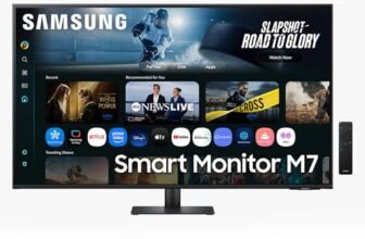 Samsung Smart Monitor M7 (S43FM702), Flat 43”, 3840×2160 (UHD 4K), Smart Hub con AI, Office 365, Gaming Hub, Speaker Integrati, Telecomando, WiFi, HDMI, USB-C