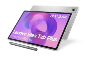 Lenovo Idea Tab Plus, 2.5K da 12.1″ 90Hz, Processore Mediatek Dimenity 6400, RAM 8GB, Memoria 256GB, WiFi 5, Tablet Android 15, Lenovo Tab Pen inclusa – Cloud Grey