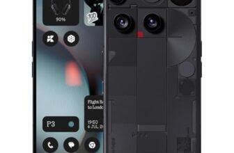 Nothing Phone (3) – Handy mit 50 MP Triple-Kamera, 24h Silizium-Kohlenstoff Akku, 6,67″ 120Hz AMOLED Display, Glyph Matrix, 12GB + 256GB – Schwarz