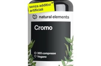 Cromo (picolinato di cromo) – alto dosaggio di 200 μg di cromo per compressa – 365 compresse – vegano, senza additivi inutili – prodotto e testato in laboratorio in Germania
