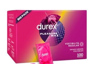 Durex Pleasuremax, Preservativi con Rilievi e Nervature, Formato Convenienza, 100 Profilattici