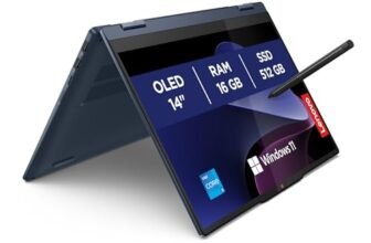 Lenovo IdeaPad 5 (2 in 1) Notebook – OLED Touch 14″ WUXGA (1920×1200), Intel Core i5-13420H, 16GB RAM, 512GB SSD, Intel UHD Graphics, WiFi 6, Windows 11H, Digital Pen 2 inclusa – Cosmic Blue