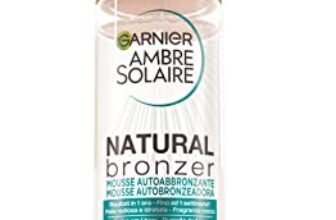 Garnier Ambre Solaire Mousse Autoabbronzante Natural Bronzer, Viso e Corpo, Per un’Abbronzatura Naturale fino ad Una Settimana, Formula Vegana Arricchita con Acqua di Cocco Idratante, 200 ml