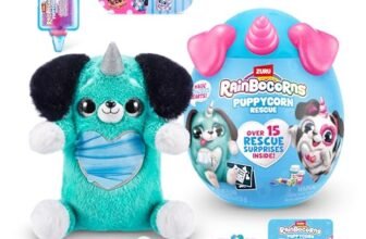 Rainbocorns Puppycorn Rescue Surprise, Bassotto, Oltre 12 Sorprese, Animale di Peluche, (Bassotto)