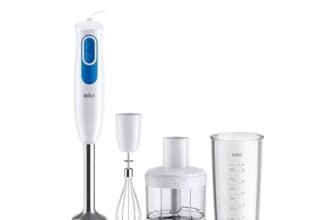 Braun MultiQuick 2 MQ20236MWH, Frullatore a Immersione con Sistema EasyTwist, Frullatore per Salse e Smoothie, 2 Velocità, Tritatutto da 500 ml e Frusta Inclusi, 600W, Bianco