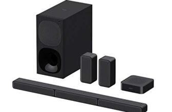 Sony HT-S40R – Soundbar per TV a 5.1 canali 600W Dolby Digital, Subwoofer cablato e Speaker posteriori wireless, connessione Bluetooth, Colore Nero