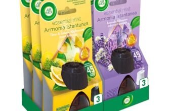 Airwick Ricariche per Diffusore di Oli Essenziali Armonia Istantanea, Confezione da 6 Ricariche per il Diffusore di Oli Essenziali Profumatore per Ambienti alla Fragranza Timo&Limone e Lavanda