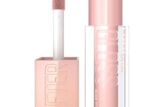 Maybelline New York Lifter Gloss, Lucidalabbra con acido ialuronico, Effetto rimpolpante e idratante, Ice (002), 5,4 ml