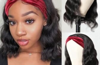 Parrucca Donna Con Fascia Capelli Veri Umani Headband Wig Human Hair Body Wave None Lace Front Wig Human Hair Machine Made Wigs Glueless Parrucche donne Capelli umani colore naturale 14 Pollici