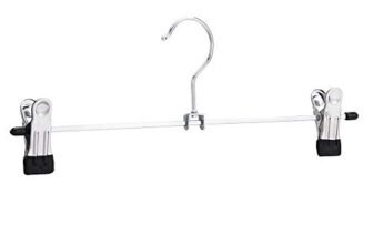 Amazon Basics Grucce in metallo con pinze, per gonne e pantaloni, confezione da 20, Cromo