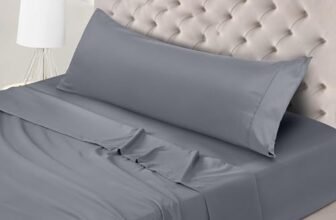 Utopia Bedding – Set Lenzuola Letto Matrimoniali 3 Pezzi 135×190 cm – Spazzolata Poliestre di Microfibra – Oeko-Tex Certificato – Lenzuolo con Angoli, Lenzuolo Piatto e 1 Federa 45×155, Grigio