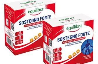 Equilibra Integratori Alimentari, Sostegno Forte, Integratore con Creatina, Arginina, Vitamine C, B1, per Incrementare le Prestazioni Fisiche, con Succo Concentrato di Arancio, 2 Pezzi da 22 Bustine