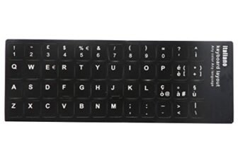 Italian Learning Keyboard Layout Sticker tasti neri adesivi per computer