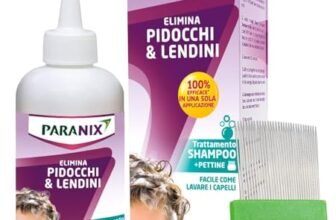 Paranix Trattamento Shampoo con Pettine, Elimina Pidocchi & Lendini, 100% Efficace in una sola applicazione, 200 ml