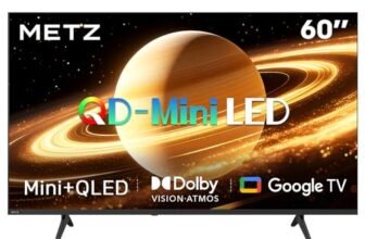 Metz 60 Pollici QD-MiniLED Smart TV con Google TV Full Array Local Dimming QLED Dolby Atmos Dolby Vision MEMC HDR 10+ UHD DVB-T/T2/C/S/S2 HEVC Main10 CI+ (MNH7000Z)