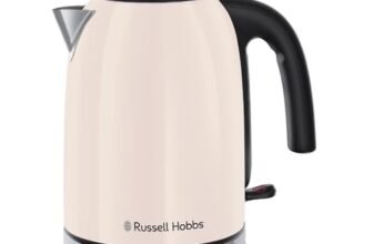 Russell Hobbs Bollitore Elettrico [1,7L, 2400W] Colours Plus Jasmine (Acciaio inox, Ebollizione rapida, Indicatore acqua, Filtro anticalcare, Risparmio energetico, Beccuccio Perfect Pour) 28510-70