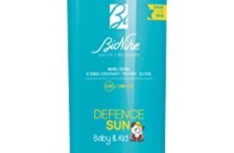 Bionike Defence Sun Baby & Kid – Latte Solare Fluido per Bambino e Neonato, Azione Protettiva, Effetto Waterproof e Anti-sabbia, Lenisce e Ripara la Pelle, 200 ml