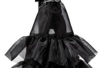 Monster High Mercoledì, bambola Rave’N Mercoledì da collezione in abito nero in stile gotico ispirato alla scena del ballo, accessori premium e supporto per bambola, HXJ03