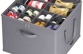 Lifewit Organizer Scarpe Armadio Pieghevole, Scatole per Scarpe Salvaspazio con Coperchio per 12-16 Paia, Shoes Organizer con Supporto Inferiore e Manici Rinforzati, Grigio