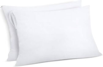 Utopia Bedding Copricuscini Impermeabili 40×70 cm (Set di 2) con Cerniera, Federe Cuscini Letto Certificato Oeko-TEX