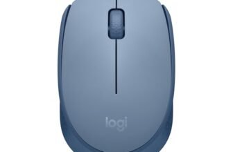 Logitech M171 Mouse Wireless per PC, Mac, Laptop, 2,4 GHz con Mini Ricevitore USB, Tracciamento Ottico, Durata della Batteria di 12 mesi, Ambidestro – Blu Grigio