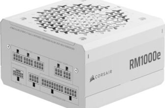 CORSAIR RM1000e (2025) Alimentatore ATX Completamente Modulare a Basso Rumore con Cavo 12V-2×6 – Compatibile con ATX 3.1 e PCIe 5.1, Efficienza Cybenetics Gold, Condensatori a 105°C – Bianco