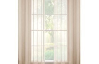 MIULEE Tende Trasparenti in Voile Con Occhielli Morbidi Finestre per Camera da Letto e per Salotto Eleganti Soggiorno 2 Pannelli 140x245cm Cachi Chiaro