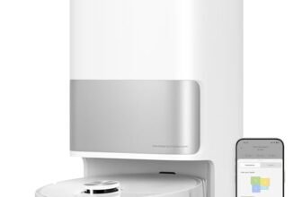 DREAME L10s Ultra Gen 2 Robot Aspirapolvere e Lavapavimenti con MopExtend RoboSwing, Aspirazione 10.000 Pa, Stazione Base Automatica, 32 Livelli di Acqua,Batteria da 240 Min