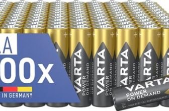 VARTA Pile AA, confezione da 100, Power on Demand, Alcaline, 1,5V, confezione in imballaggio ecologico, per accessori computer, dispositivi Smart Home, Made in Germany [Esclusivo su Amazon]