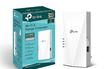TP-Link RE700X Ripetitore WiFi 6 Dual-Band AX3000Mbps, WiFi Extender e Access Point, 1 Porta Gigabit, MU-MIMO, Beamforming, Amplificatore Segnale Wi-Fi, TP-Link Onemesh