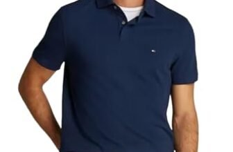 Tommy Hilfiger Uomo Maglietta Polo Maniche Corte 1985 Regular Fit, Blu (Night Sky), XS
