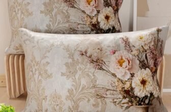 PETTI Artigiani Italiani – Coppia di Federe Cuscino 50×70 cm in Microfibra, Cuscini Arredo Camera da Letto, Divano, Salotto, Set 2 Fodere Copricuscino, Federa Shabby 341, 100% Made in Italy