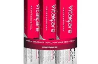 Vitalcare | Professional – Colorazione Permanente Professionale, Crema Colorante Capelli, Tintura Capelli con Proteine della Seta, n° 4/3, Castano Dorato, Multipack 3 pz x 100ml