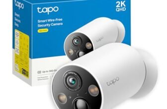 Tapo C425 Telecamera WiFi Esterno Senza Fili 2K 4MP con Base Magnetica, Batteria 10000mAh, Allarme con Rilevamento Movimento, IP66, Audio Bidirezionale, Visione Notturna a Colori, Nessun Hub Richiesto
