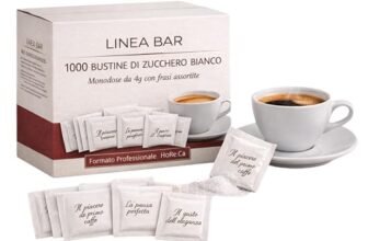1000 Bustine di Zucchero Bianco Extra Fine – Set Accessori Caffè per Casa,Bar, Ristoranti, Alberghi 4gr